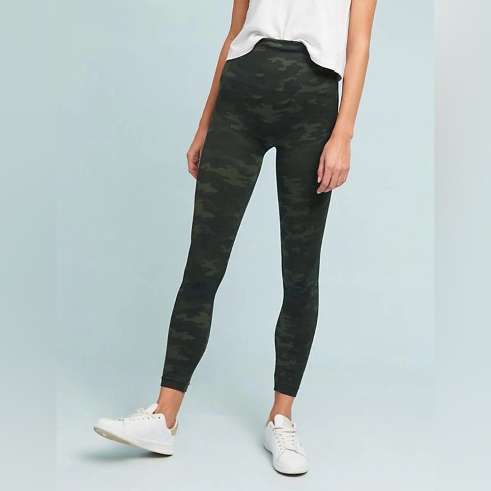 SPANX Seamless Camo Leggings - Green - Sz S